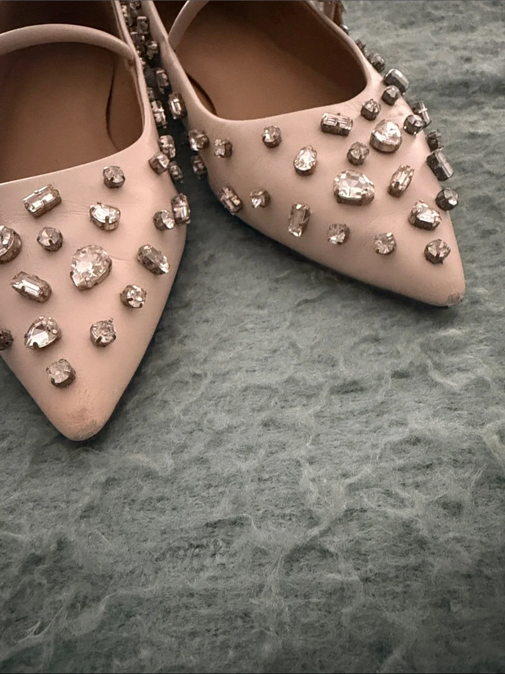 Madewell Elsie Mary Jane Rhinestone Flats in Ecru - Picture 4 of 5